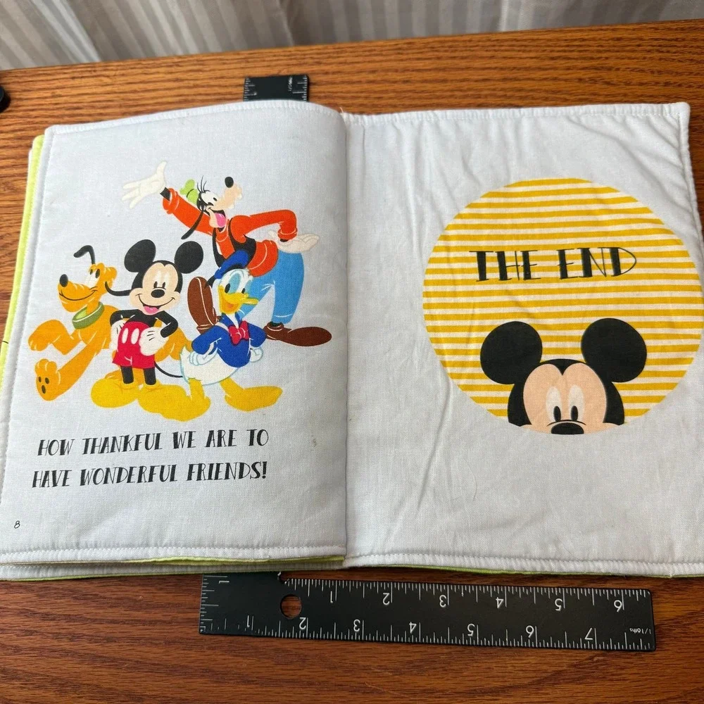 Disney Mickey Fabric Soft Book y2k baby toddler first book‎ green lime